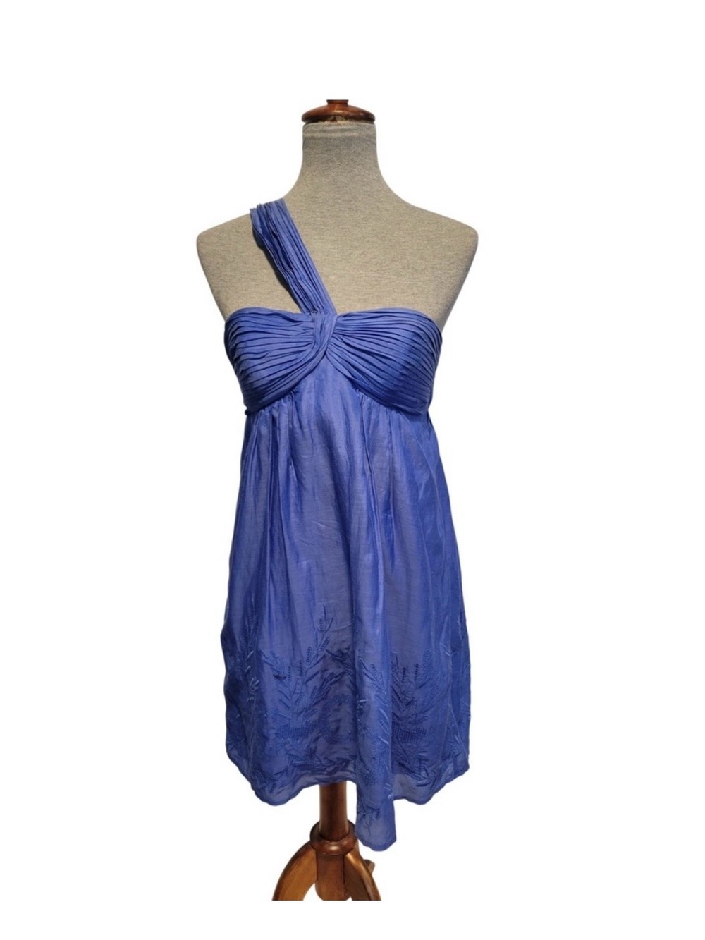 BCBGMaxAzria One-Shoulder Royal Blue Cocktail Dress